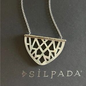 Silpada mother of pearl & sterling silver Gleamcatcher necklace